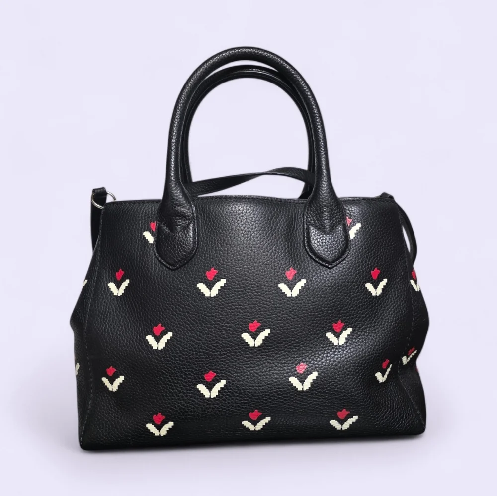 MARC JACOBS Embellished Tulip Gotham Leather Tote Medium